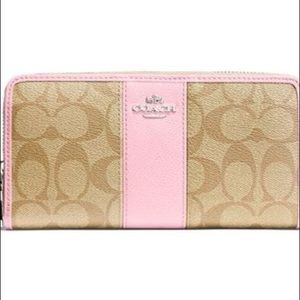 Coach Zip Around Accordion Wallet